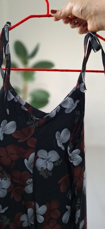 رامپر نخی گل دار زمینه مشکی نخ و پنبه فری سایز کار ترک