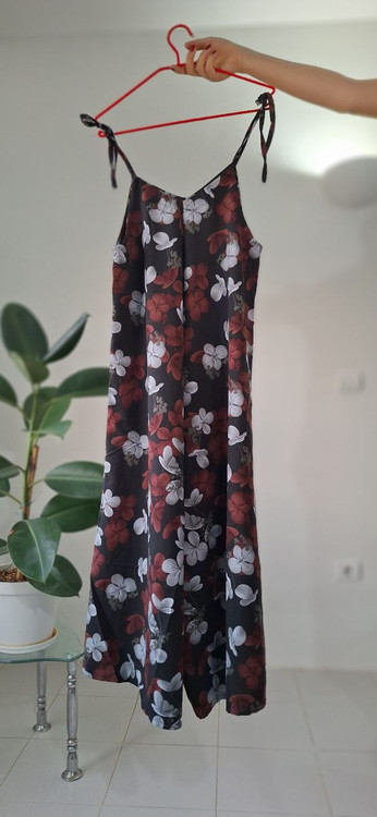 رامپر نخی گل دار زمینه مشکی نخ و پنبه فری سایز کار ترک