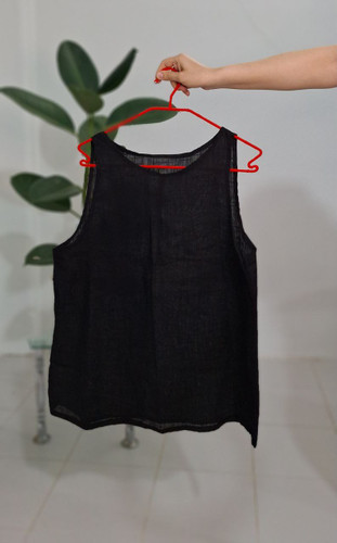 ست لنین مشکی فری سایز نخی کار ترک