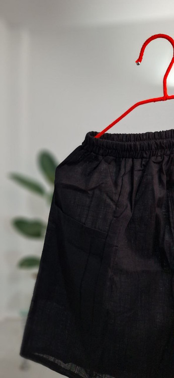 ست لنین مشکی فری سایز نخی کار ترک