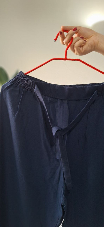 شلوار نخی نیم بگ رنگ صورمه ای کار تهران سایز xl جنس نخی