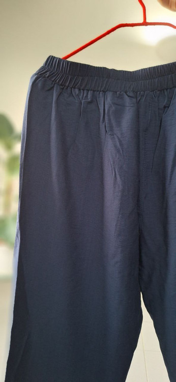 شلوار نخی نیم بگ رنگ صورمه ای کار تهران سایز xl جنس نخی